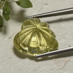 Quartz Gemstone in 16 x 16 mm (calibrated) Size for Sale, Quartz Stone in Medium Yellow Color