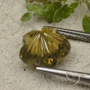 Quartz Gemstone in 12 x 12 mm (calibrated) Size for Sale, Quartz Stone in Medium Gold Color