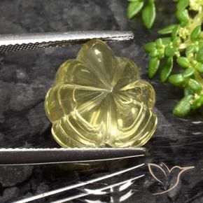 Quartz Gemstone in 14 x 14 mm (calibrated) Size for Sale, Quartz Stone in Light Pineapple Yellow Color