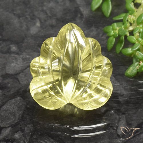 9.79ct Natural Medium Yellow Quartz, Flower Cut, Transparent