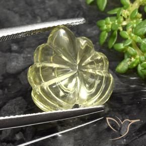 Quartz Gemstone in 15 x 15 mm (calibrated) Size for Sale, Quartz Stone in Laguna Yellow Color