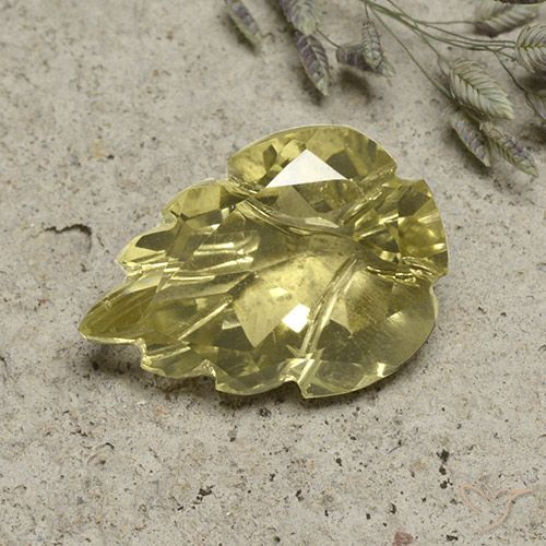 10.32ct Natural Laguna Yellow Quartz, Flower Cut, Transparent