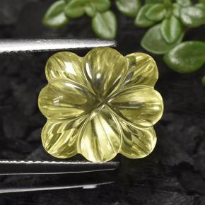 Amarillo laguna Cuarzo Gema - 8.9ct Flor tallada de fantasÃa (ID: 493879)