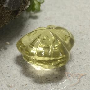 Quartz Gemstone in 15 x 15 mm (calibrated) Size for Sale, Quartz Stone in Medium-Light Yellow Color
