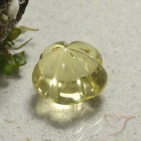 Quartz Gemstone in 13 x 13 mm (calibrated) Size for Sale, Quartz Stone in Medium-Light Yellow Color