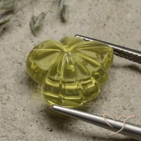 Quartz Gemstone in 15 x 15 mm (calibrated) Size for Sale, Quartz Stone in Medium Yellow Color