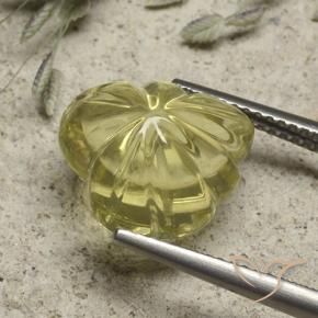Quartz Gemstone in 13 x 13 mm (calibrated) Size for Sale, Quartz Stone in Pale Yellow Color