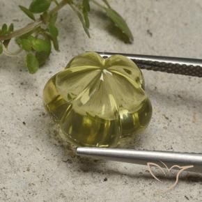 Quartz Gemstone in 14 x 14 mm (calibrated) Size for Sale, Quartz Stone in Pale Yellow Color