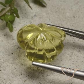 Quartz Gemstone in 13 x 13 mm (calibrated) Size for Sale, Quartz Stone in Medium-Light Yellow Color