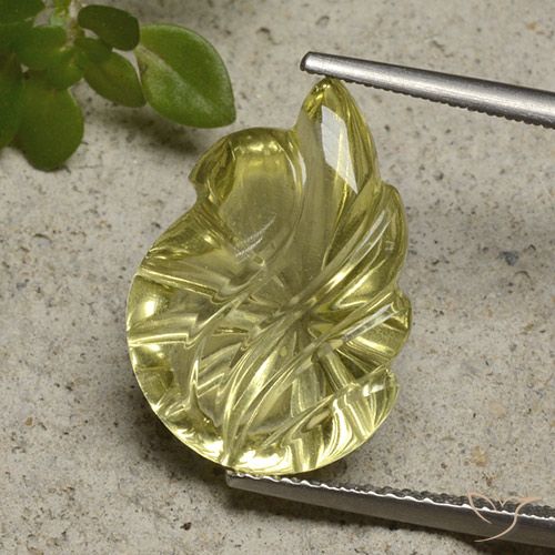 9.00ct Natural Laguna Yellow Quartz, Flower Cut, Transparent