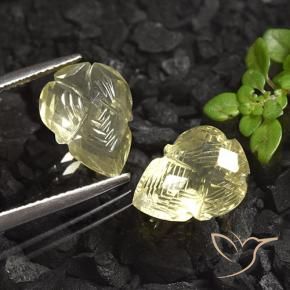 Quartz Gemstones in 13.1 x 9.8 mm Size for Sale, Quartz Stones in Medium-Light Yellow Color