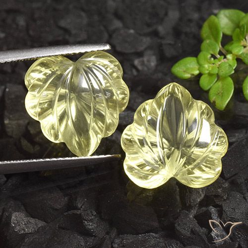 14.91 ct Yellow Quartz, 14.2 x 14 mm Carved From Brazil, Photo A
