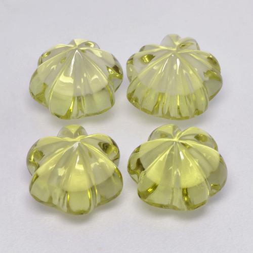 Quartz Gemstones in 9 x 9 mm (calibrated) Size for Sale, Quartz Stones in Greenish Yellow Color