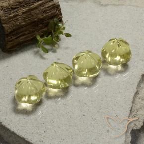 Quartz Gemstones in 10 x 10 mm (calibrated) Size for Sale, Quartz Stones in Light Yellow Color
