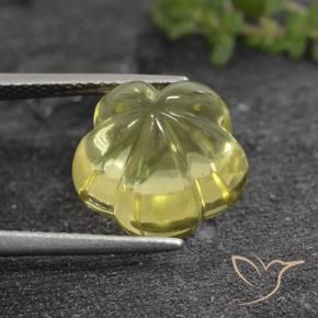 Quartz Gemstone in 12 x 12 mm (calibrated) Size for Sale, Quartz Stone in Medium Yellow Color