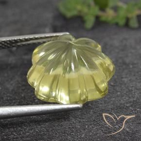 Quartz Gemstone in 14 x 14 mm (calibrated) Size for Sale, Quartz Stone in Light Pineapple Yellow Color