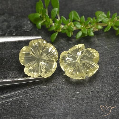 4.28 ct Yellow Quartz, 8.8 x 8.8 mm Carved From Brazil, Photo A
