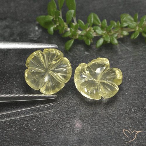 3.87 ct Yellow Quartz, 8.6 x 8.5 mm Carved From Brazil, Photo A