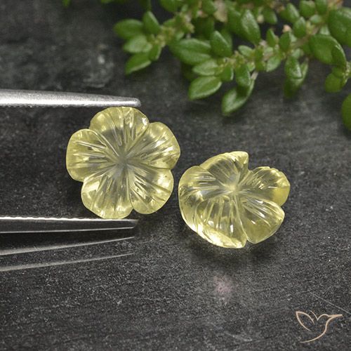 3.99 ct Yellow Quartz, 8.6 x 8.6 mm Carved From Brazil, Photo A