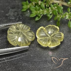 Quartz Gemstones in 12 x 12 mm (calibrated) Size for Sale, Quartz Stones in Lemon Yellow Color