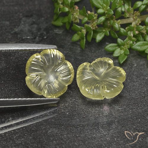 5.03 ct Yellow Quartz, 9.9 x 9.9 mm Carved From Brazil, Photo A