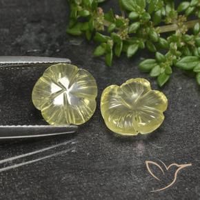 Quartz Gemstones in 10 x 10 mm (calibrated) Size for Sale, Quartz Stones in Medium Yellow Color