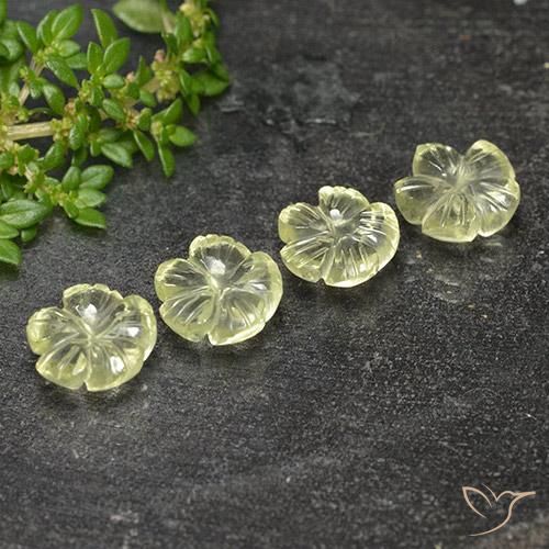 Quartz Gemstones in 9 x 9 mm (calibrated) Size for Sale, Quartz Stones in Light Yellow Color
