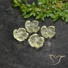 3.60 ctw Yellow Quartz Stones, Natural Quartz in Fantasy Carved Flower Shape for Sale