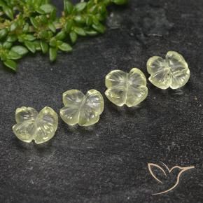 Quartz Gemstones in 7 x 7 mm (calibrated) Size for Sale, Quartz Stones in Light Yellow Color
