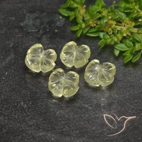 4.98 ctw Yellow Quartz Stones, Natural Quartz in Fantasy Carved Flower Shape for Sale