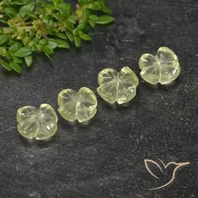 Quartz Gemstones in 7.4 x 7.2 mm Size for Sale, Quartz Stones in Light Yellow Color