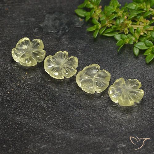 5.16 ct Yellow Quartz, 8 x 7.8 mm Carved From Brazil, Photo A
