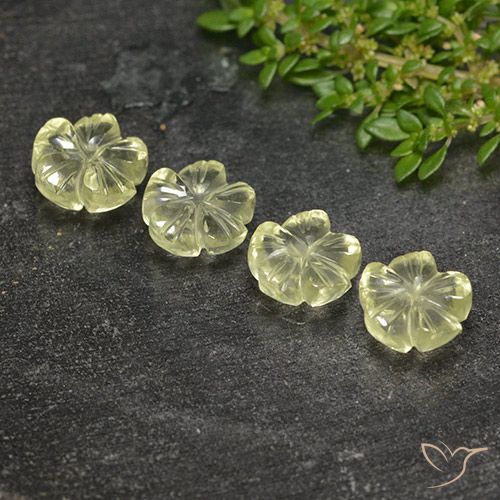 7.8 ct Yellow Quartz, 8.8 x 8.5 mm Carved From Brazil, Photo A