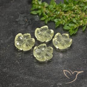 7.80 ctw Yellow Quartz Stones, Natural Quartz in Fantasy Carved Flower Shape for Sale