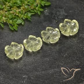 Quartz Gemstones in 8.8 x 8.5 mm Size for Sale, Quartz Stones in Light Yellow Color