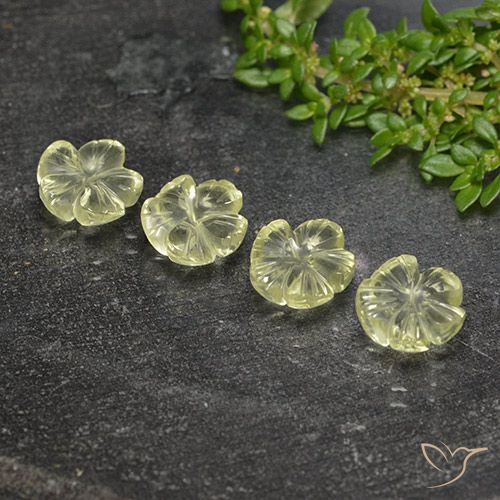 6.39 ct Yellow Quartz, 8.6 x 8.5 mm Carved From Brazil, Photo A