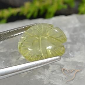 Quartz Gemstone in 14 x 14 mm (calibrated) Size for Sale, Quartz Stone in Lemon Yellow Color