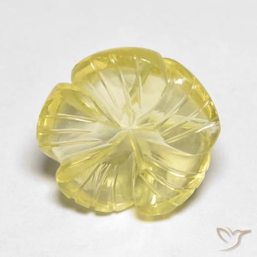 Quartz Gemstone in 15 x 15 mm (calibrated) Size for Sale, Quartz Stone in Light Greenish Yellow Color