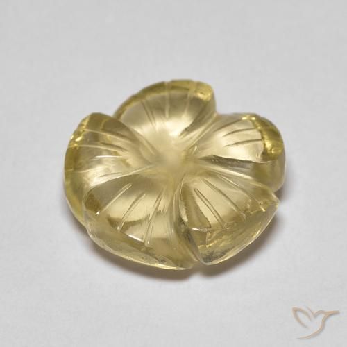 Quartz Gemstone in 12 x 12 mm (calibrated) Size for Sale, Quartz Stone in Light Yellow Color