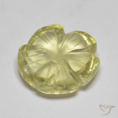 Quartz Gemstone in 13 x 13 mm (calibrated) Size for Sale, Quartz Stone in Pale Yellow Color