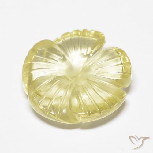 Quartz Gemstone in 15 x 15 mm (calibrated) Size for Sale, Quartz Stone in Light Yellow Color
