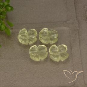 3.49 ctw Yellow Quartz Stones, Natural Quartz in Fantasy Carved Flower Shape for Sale