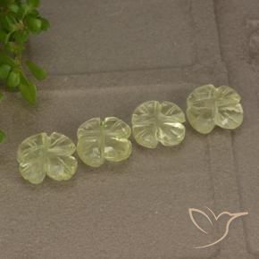 Quartz Gemstones in 7.4 x 7.3 mm Size for Sale, Quartz Stones in Light Yellow Color