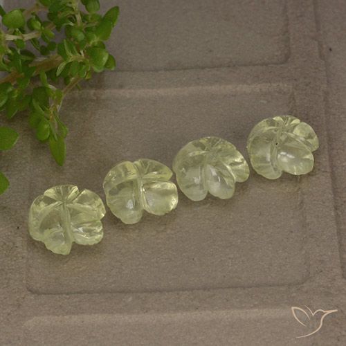 4.99ctw Natural Light Yellow Quartz, Flower Cut, Transparent