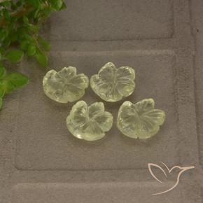 5.04 ctw Yellow Quartz Stones, Natural Quartz in Fantasy Carved Flower Shape for Sale