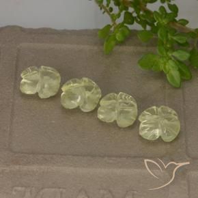 Quartz Gemstones in 7.5 x 7.4 mm Size for Sale, Quartz Stones in Light Yellow Color