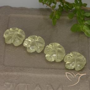 Quartz Gemstones in 7.6 x 7.6 mm Size for Sale, Quartz Stones in Light Yellow Color