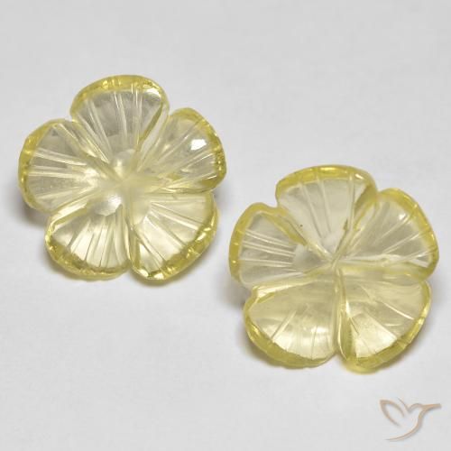 6.49 ct Yellow Quartz, 11.8 x 11.7 mm Carved From Brazil, Photo A