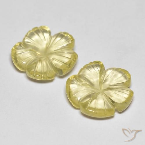 Quartz Gemstones in 12 x 12 mm (calibrated) Size for Sale, Quartz Stones in Lemon Yellow Color