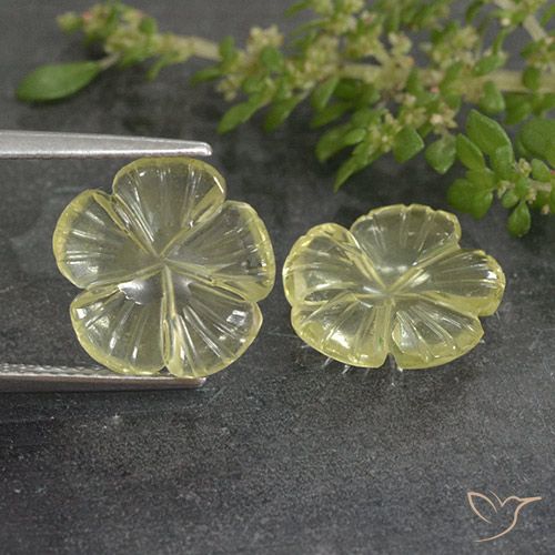 4.8 ct Yellow Quartz, 11.7 x 11.7 mm Carved From Brazil, Photo A